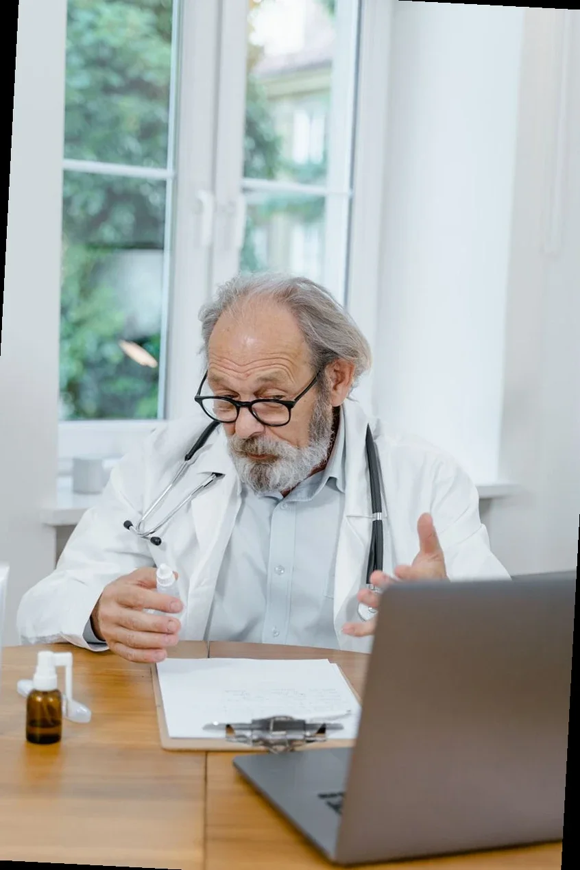 person using medication at home